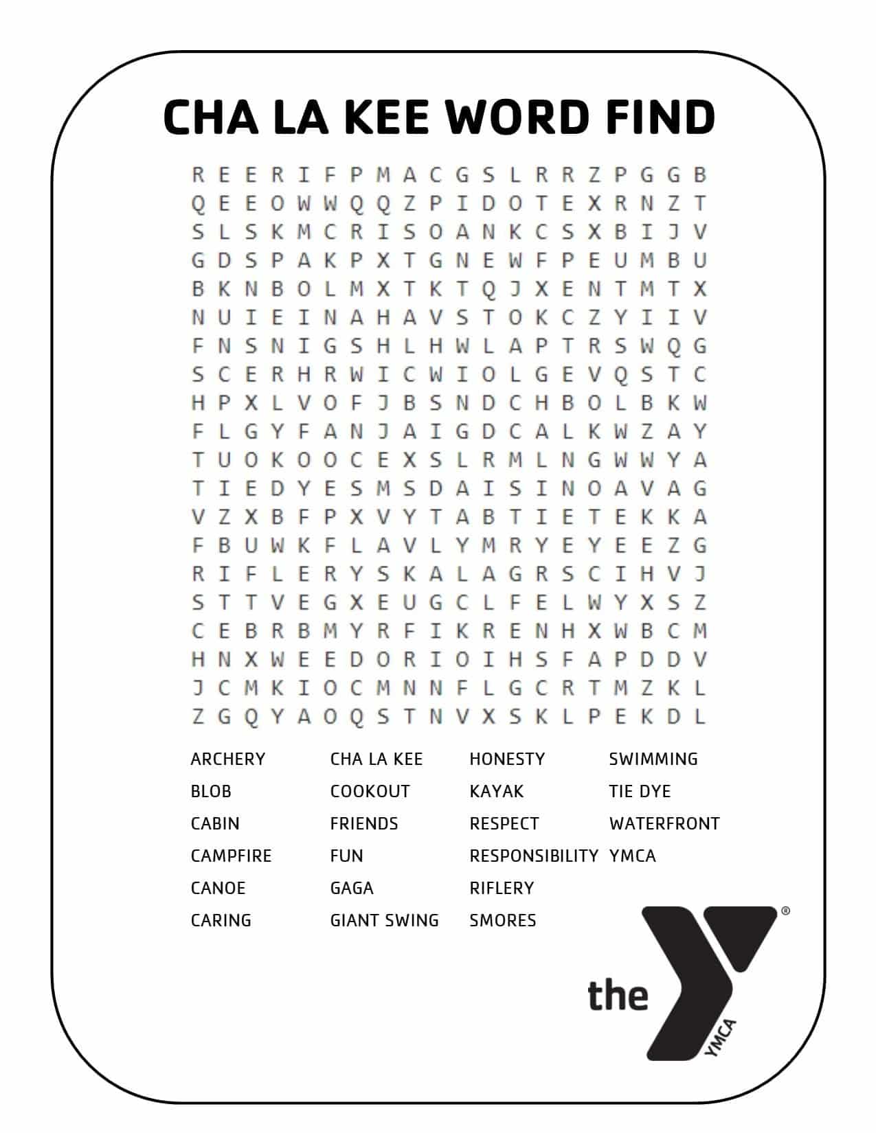 Cha-La-Kee Word Find