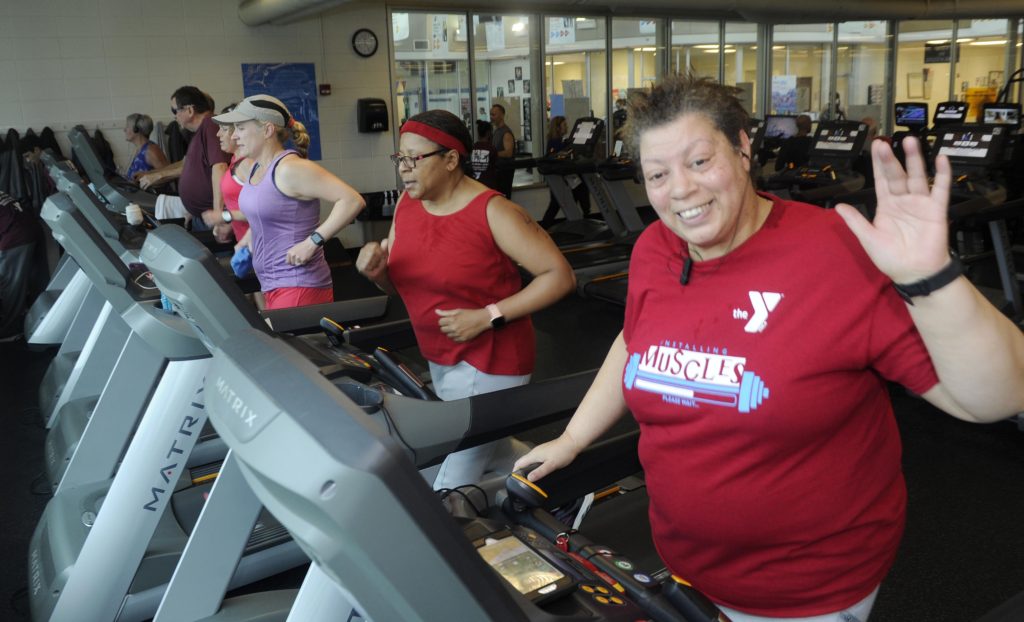 Young and old participated in in the 2019 YMCA Indoor Triathlon at the Southeast YMCA on Saturday, Feb. 23, 2019 in Huntsville, Ala. (Eric Schultz / Rocket City Photo)