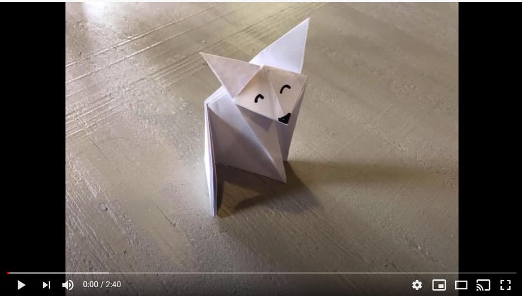 fox animal origami